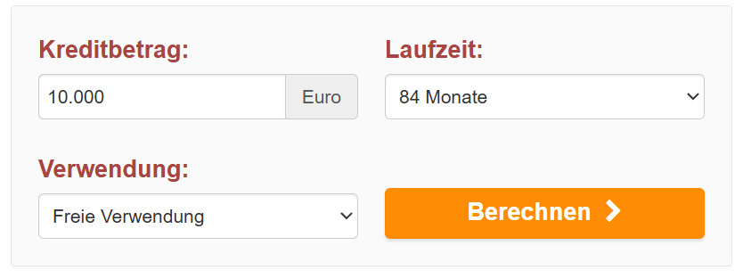 Jetzt unverbindlich Ihre Kreditrate berechnen